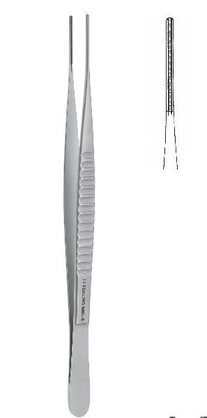 Пінцети, хірургічні, атравматичні, "De Bakey", прямі, зубчаста щелепа, кінчик 1,5 мм, загальна довжина 150 мм. FEHLING INSTRUMENTS GmbH & Co. KG